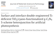 汪钱龙/贾雪梅/曹静团队在《Journal of Materials Science & Technology》发表光催化CO2还原耦合抗生素氧化研究新进展