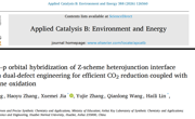 冯晓欣/贾雪梅/林海莉团队在《Applied Catalysis B: Environment and Energy》发表光催化CO2还原耦合抗生素氧化研究新进展